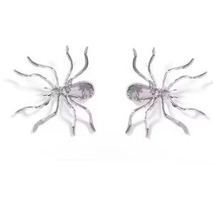 Vintage Silver Spider Earrings